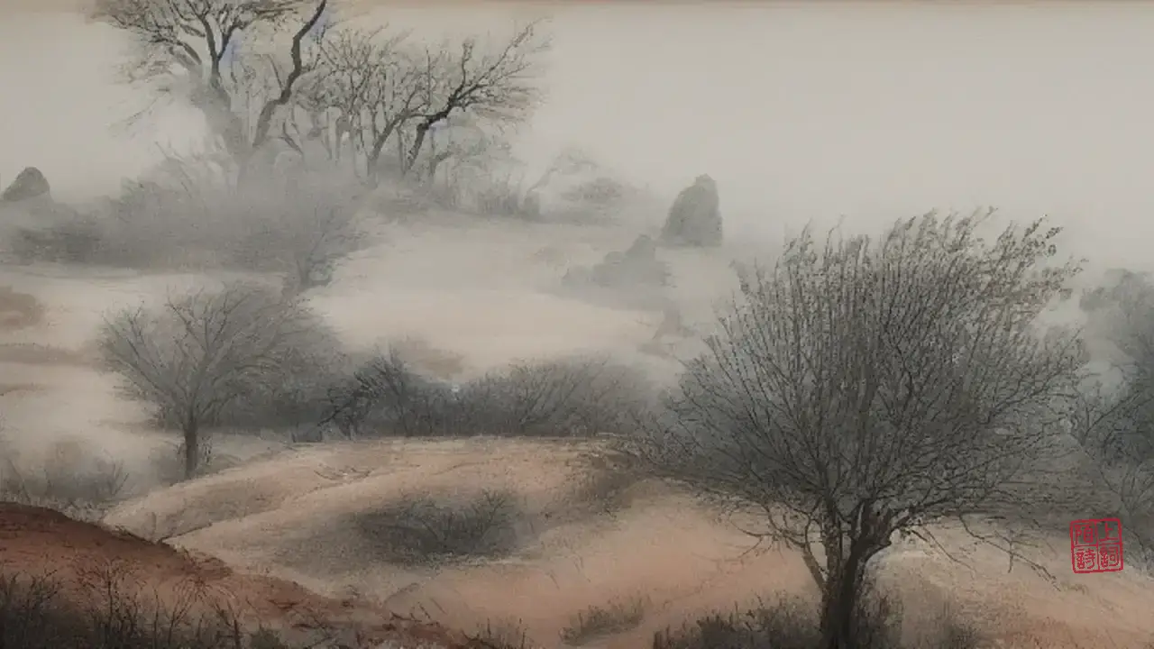 柳绵吹少，园墙把人留在里