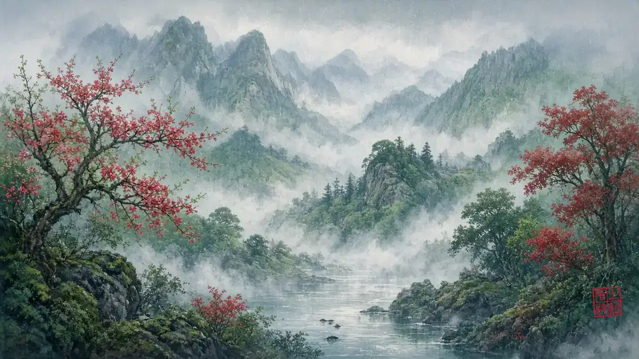 春花的红，和晚枫的红