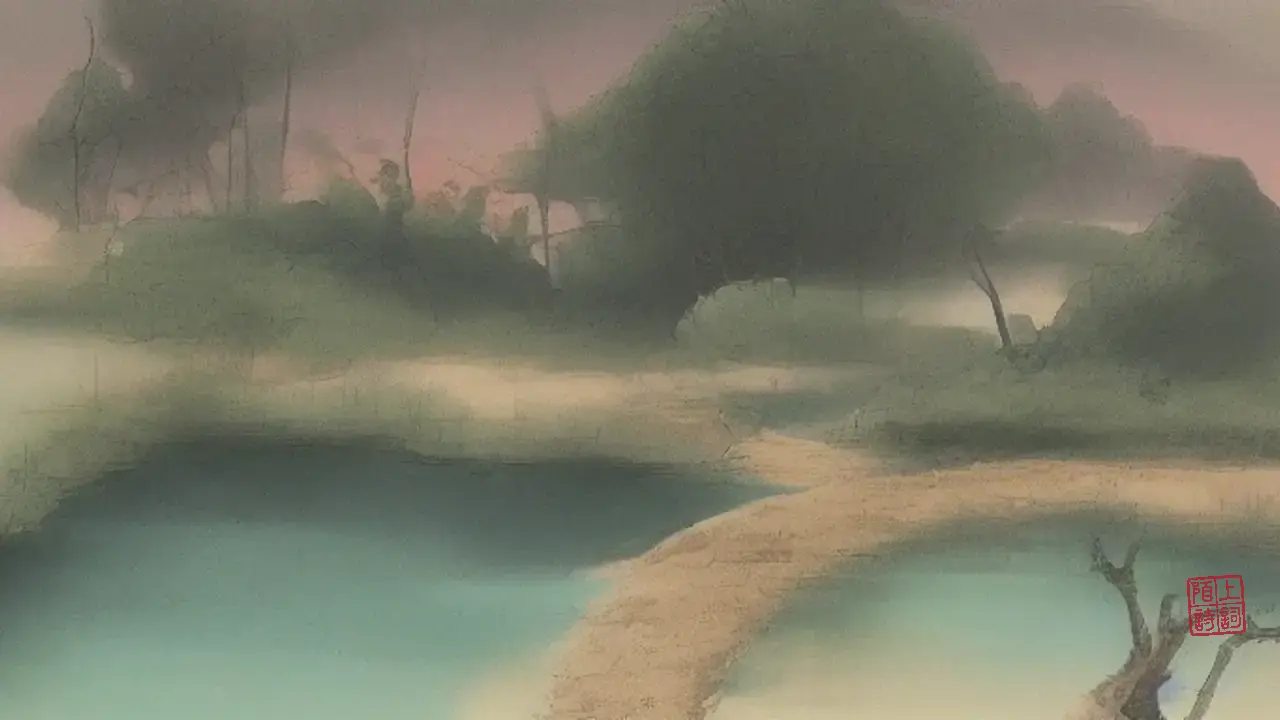山寺红叶，僧比游人先扫