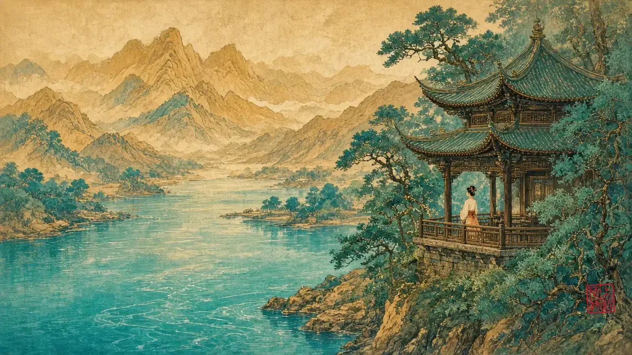 梳洗罢，独倚的是望江楼