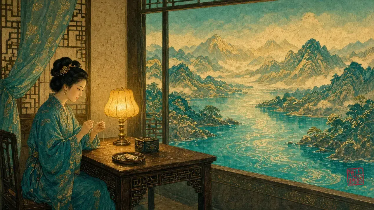 灯下穿针，眼比线先花