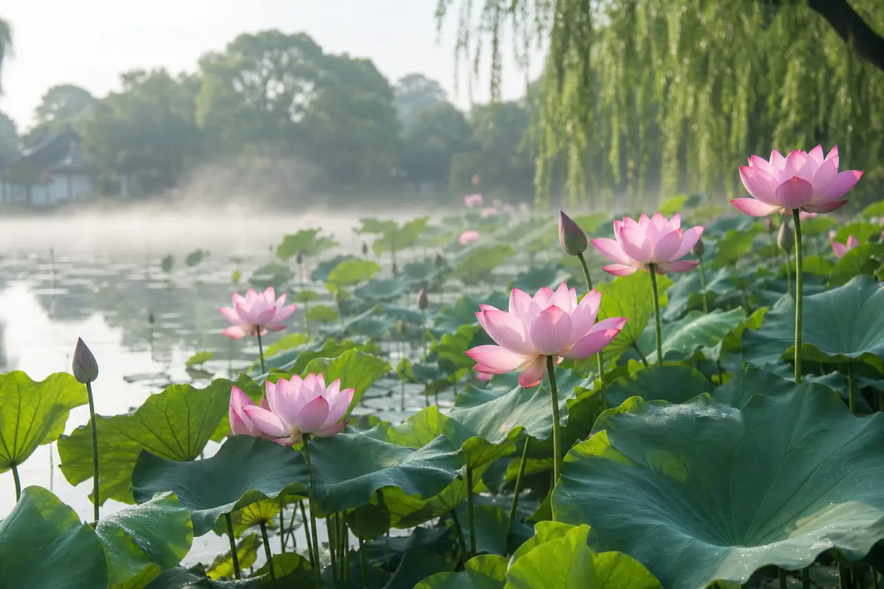 7首关于荷花的古诗词，读懂盛夏清香