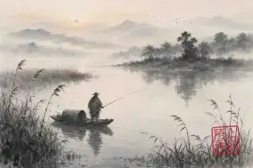 8首关于渔父的古诗词，一笠烟波里的醒与隐