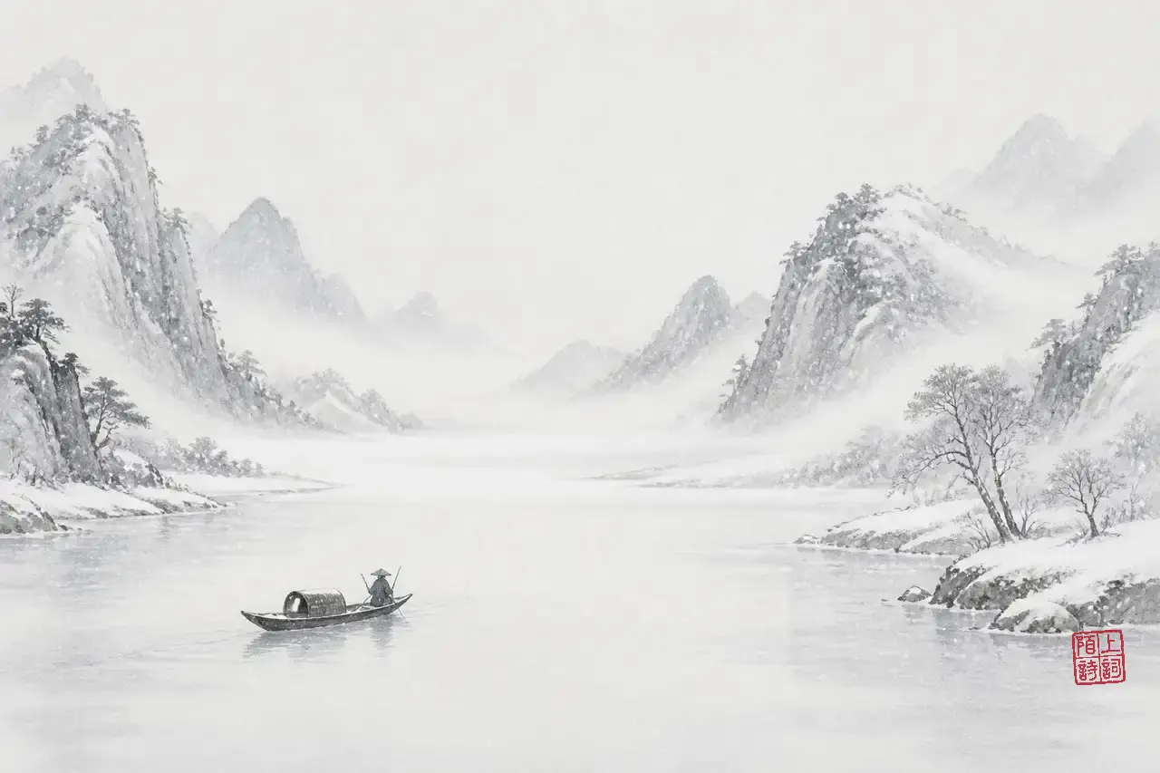 雪天读柳宗元，世界会变干净