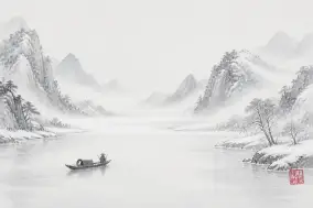 雪天读柳宗元，世界会变干净