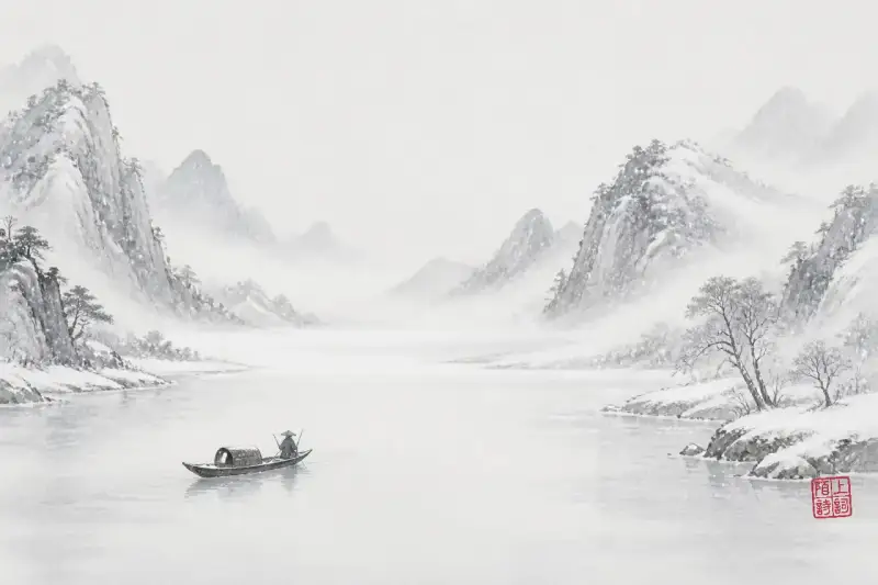 雪天读柳宗元，世界会变干净