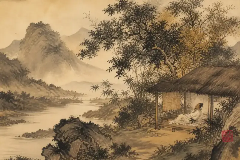 午后读陶渊明，肩会松下来