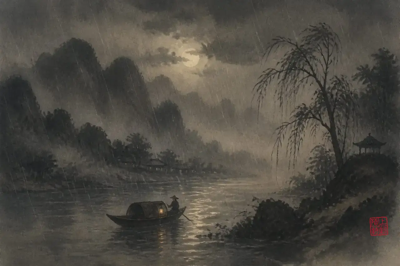 雨夜读韦应物，心会先软下来