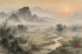 晨雾读陶渊明，像走进薄光
