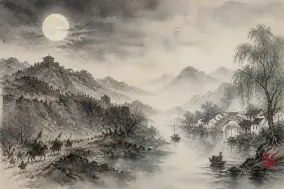 塞上与江南：同一抹月两种静