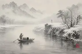 同看一江雪，江上与人上