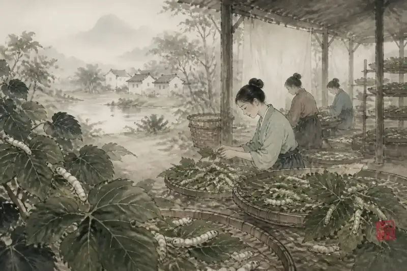 写「蚕」与「织」：丝路上的时间