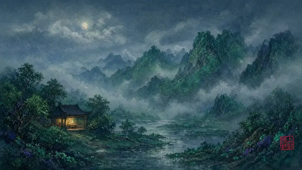 夜里读李贺，颜色会先响起来