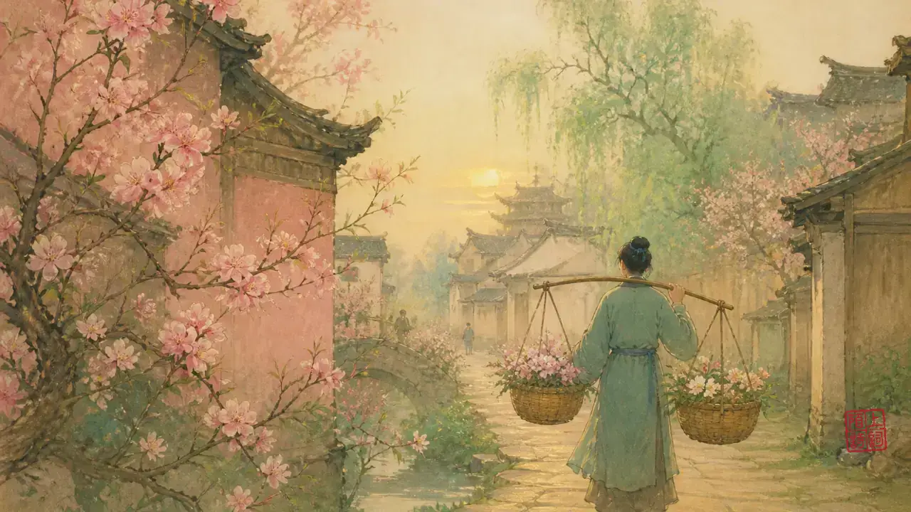 卖花声过巷，一天才算醒