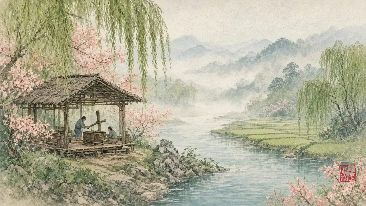 同一句「夜舂」，五种节奏
