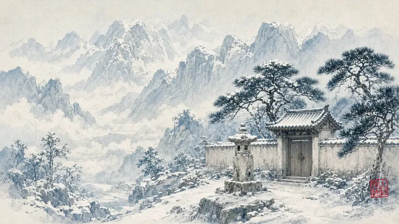 庵门未开，磬上已是霜