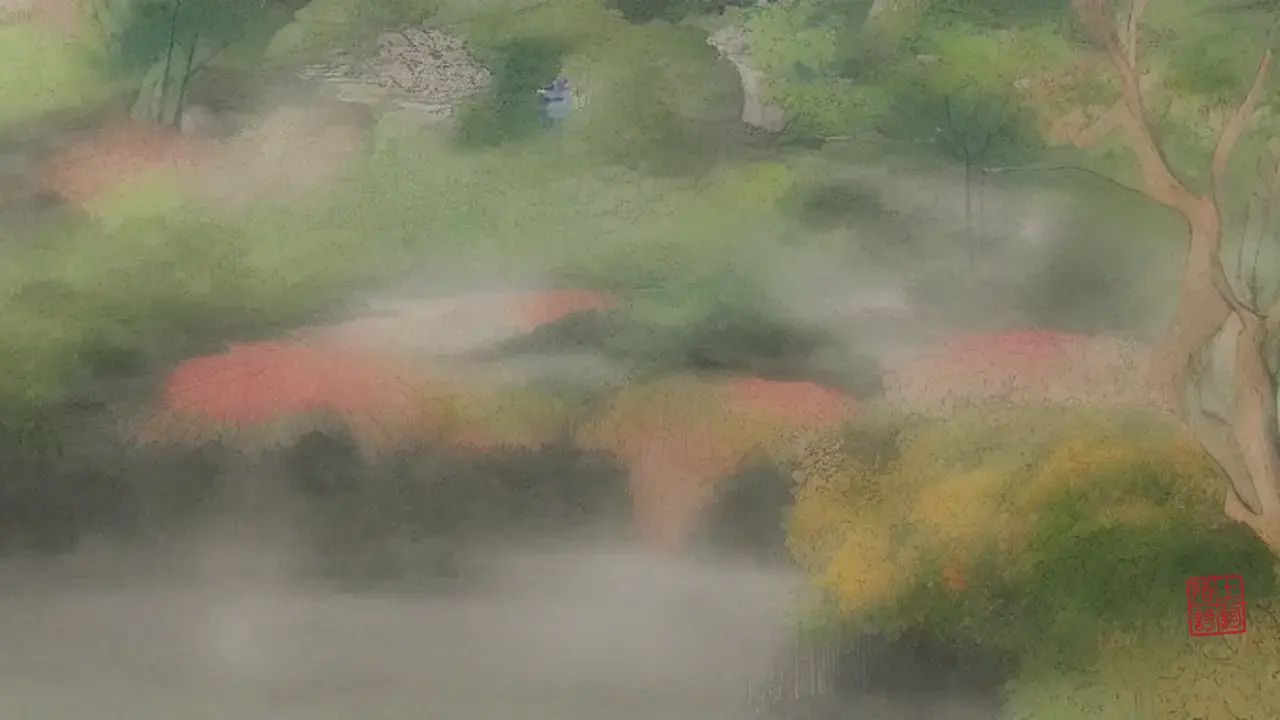 未起蘋风，波先皱了一下